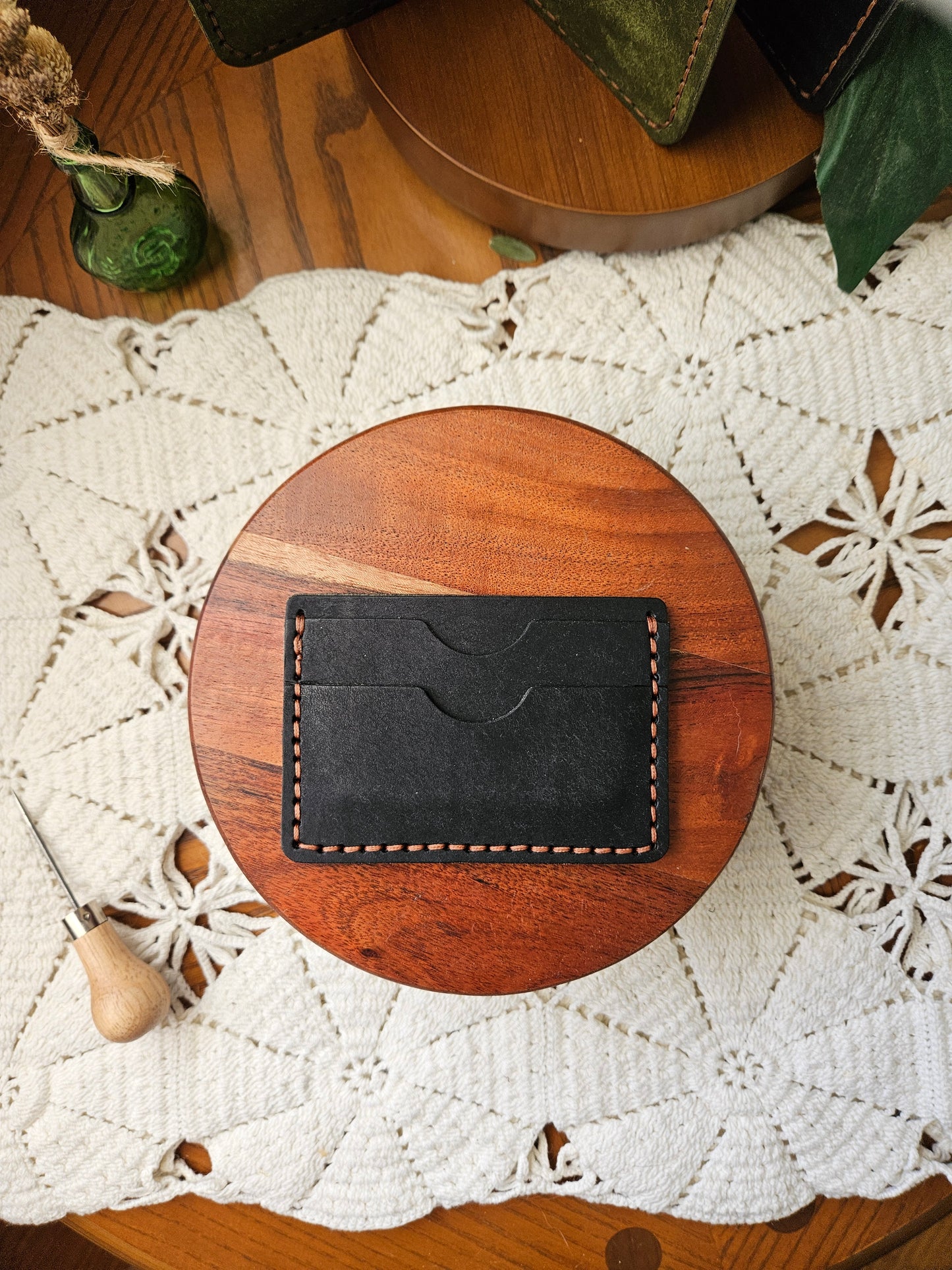 Black Minimal Leather Cardholder